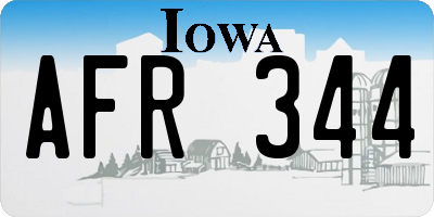 IA license plate AFR344