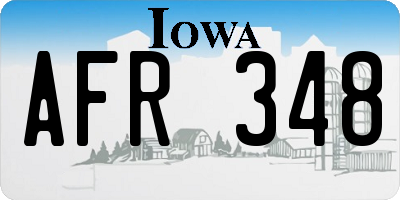 IA license plate AFR348