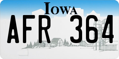 IA license plate AFR364