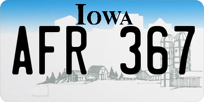 IA license plate AFR367