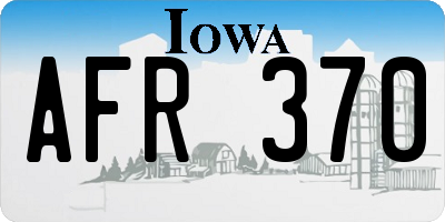 IA license plate AFR370
