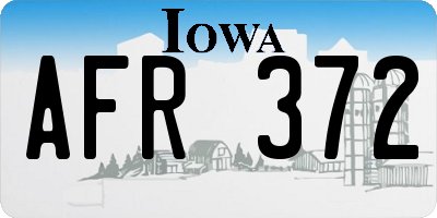 IA license plate AFR372