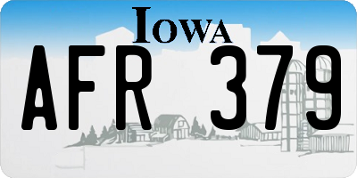 IA license plate AFR379