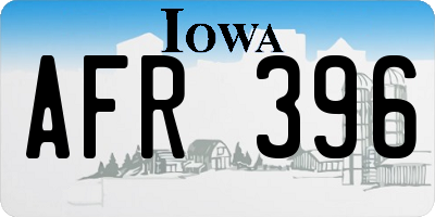 IA license plate AFR396