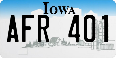 IA license plate AFR401