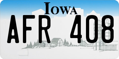 IA license plate AFR408