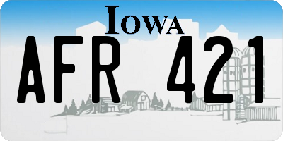 IA license plate AFR421