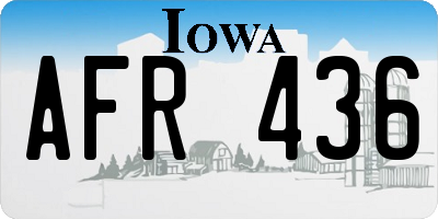 IA license plate AFR436