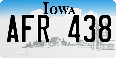 IA license plate AFR438