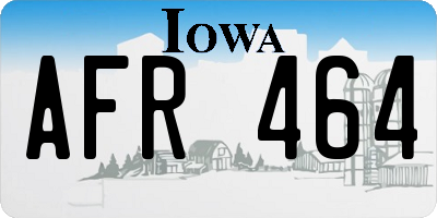 IA license plate AFR464