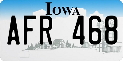 IA license plate AFR468