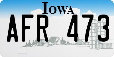 IA license plate AFR473