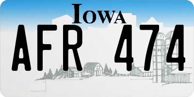 IA license plate AFR474
