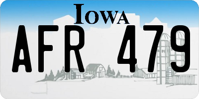 IA license plate AFR479
