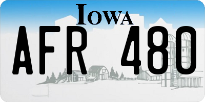 IA license plate AFR480