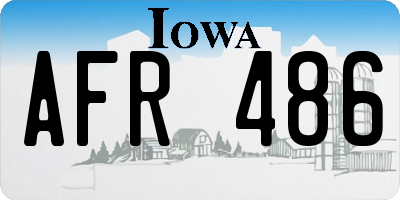 IA license plate AFR486