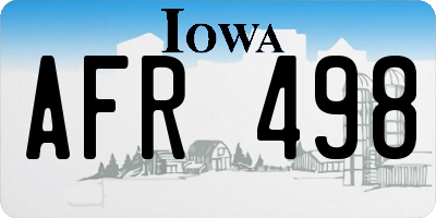 IA license plate AFR498