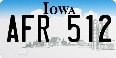 IA license plate AFR512
