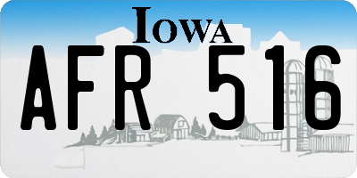 IA license plate AFR516