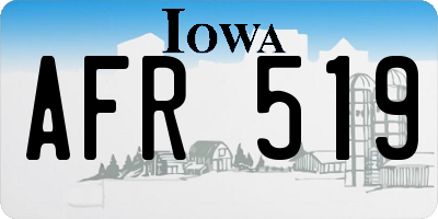 IA license plate AFR519