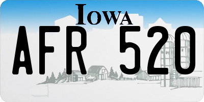 IA license plate AFR520