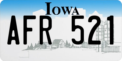 IA license plate AFR521