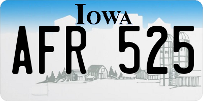 IA license plate AFR525