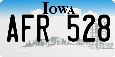 IA license plate AFR528