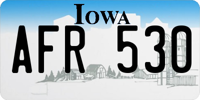 IA license plate AFR530