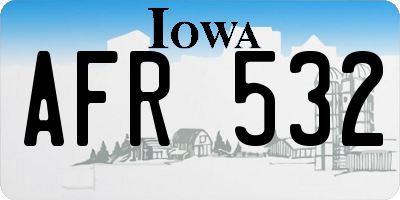 IA license plate AFR532