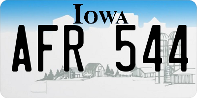 IA license plate AFR544