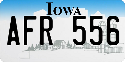 IA license plate AFR556
