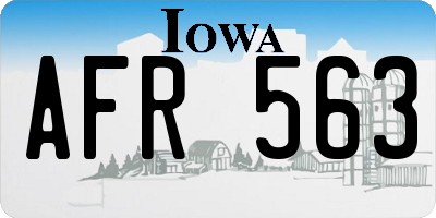 IA license plate AFR563