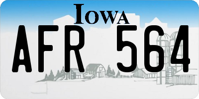 IA license plate AFR564