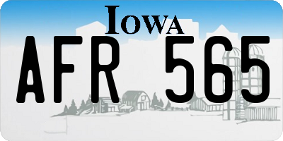 IA license plate AFR565