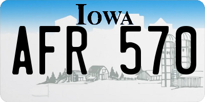 IA license plate AFR570