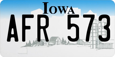 IA license plate AFR573