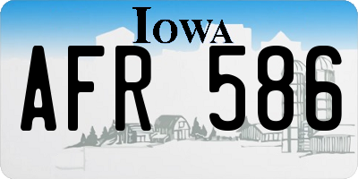 IA license plate AFR586