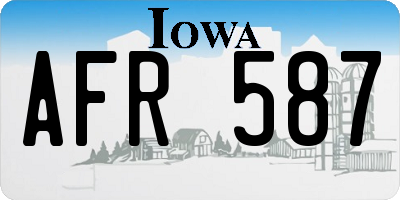 IA license plate AFR587