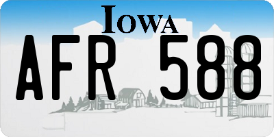 IA license plate AFR588