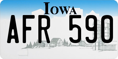 IA license plate AFR590