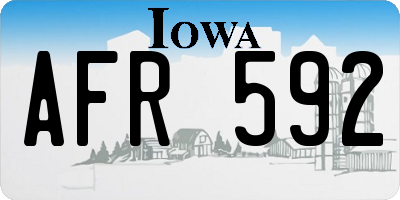IA license plate AFR592