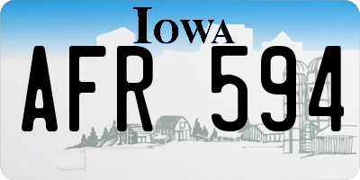IA license plate AFR594
