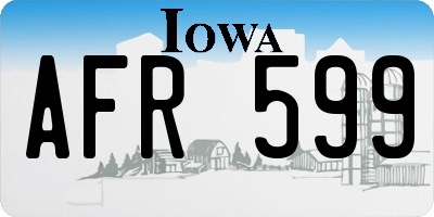 IA license plate AFR599