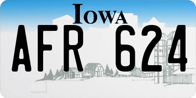 IA license plate AFR624
