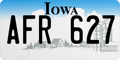 IA license plate AFR627