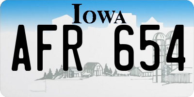 IA license plate AFR654