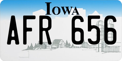 IA license plate AFR656