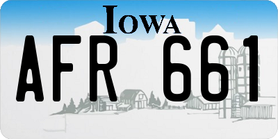 IA license plate AFR661