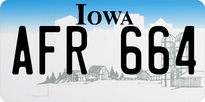 IA license plate AFR664